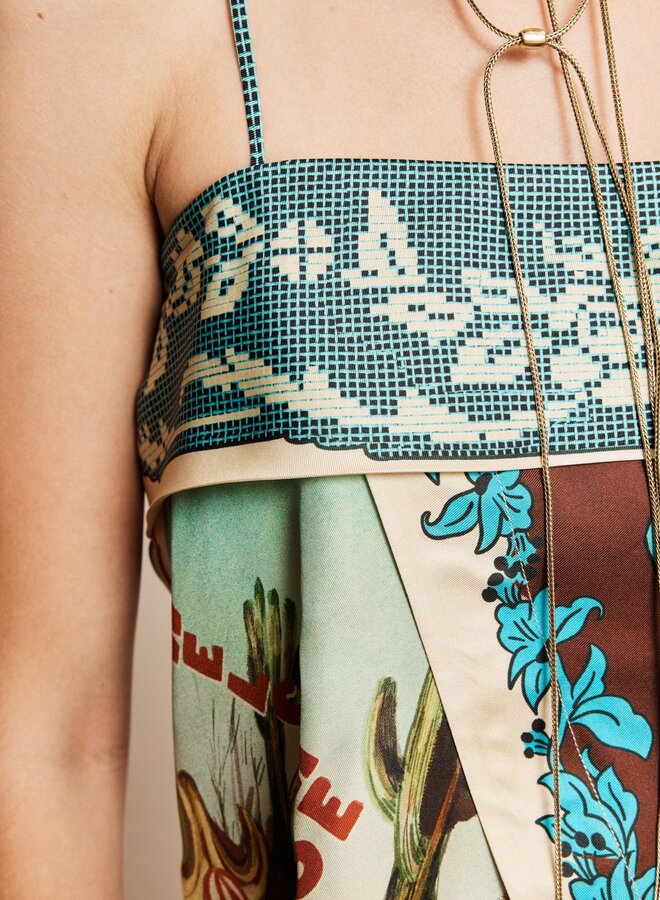 Alemais- Ace Silk Scarf Top