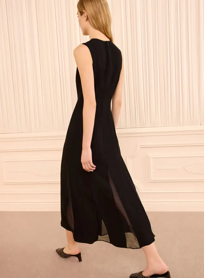 Ulla Johnson- Laure SL Midi Dress- Noir