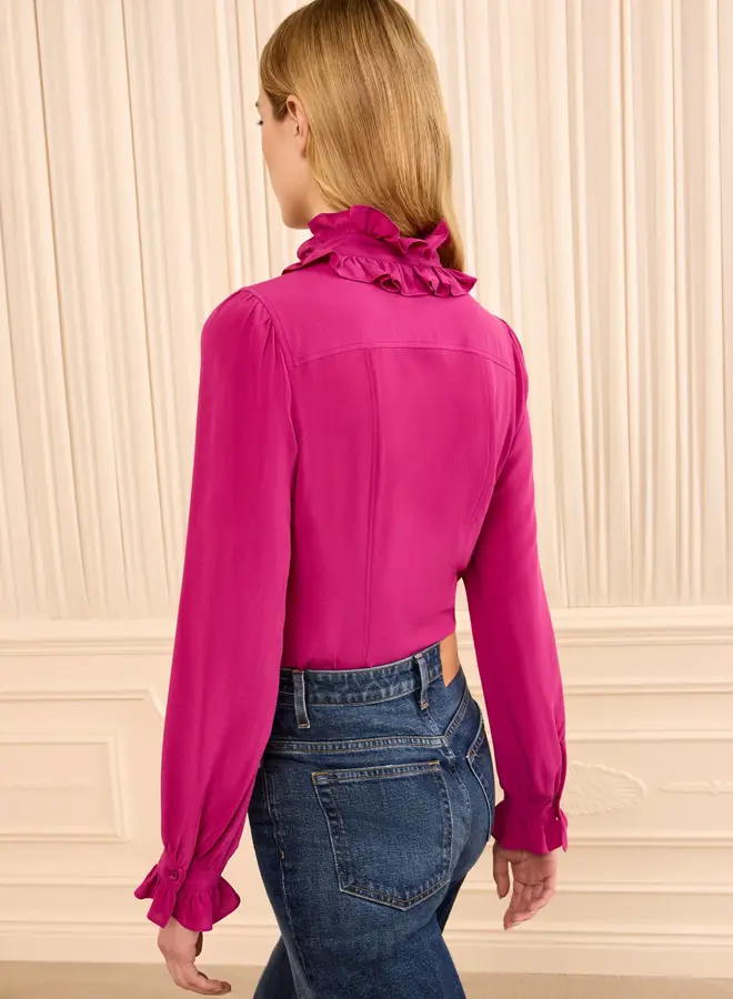Ulla Johnson- Catroux LS Silk Blouse- Orchid