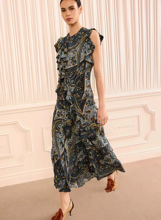 Ulla Johnson- Ameline SL Silk Dress- Prussian