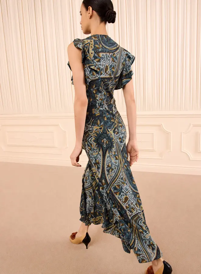 Ulla Johnson- Ameline SL Silk Dress- Prussian