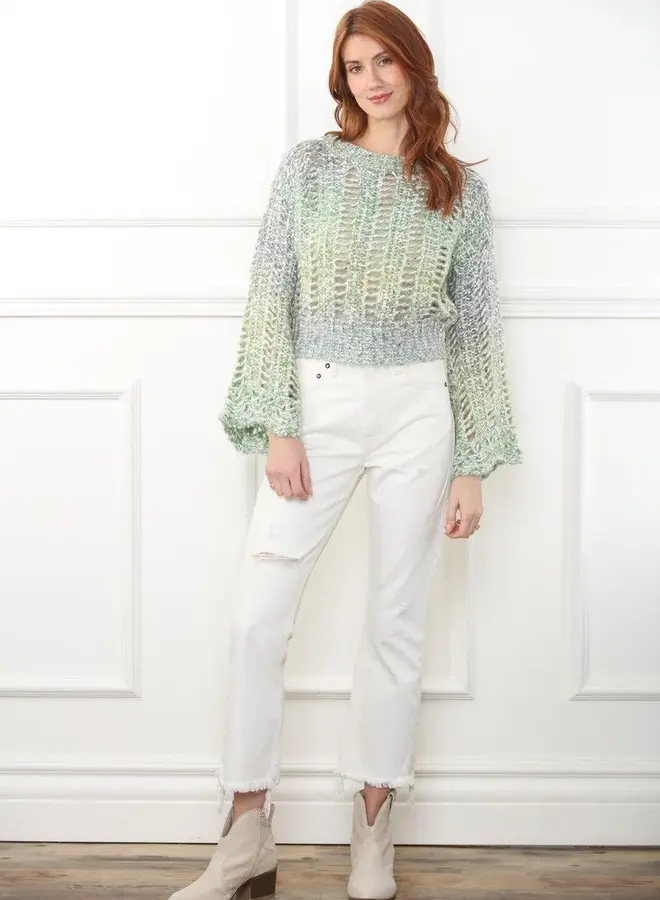 Zero Degrees Celsius- Multi Yarn Green Sweater