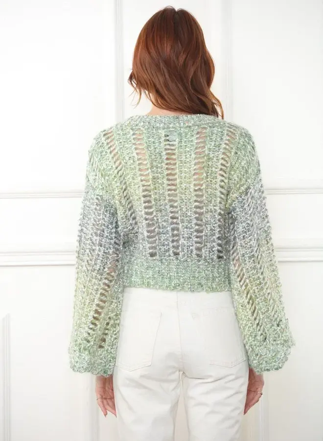 Zero Degrees Celsius- Multi Yarn Green Sweater