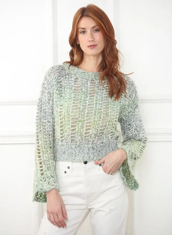 Zero Degrees Celsius- Multi Yarn Green Sweater