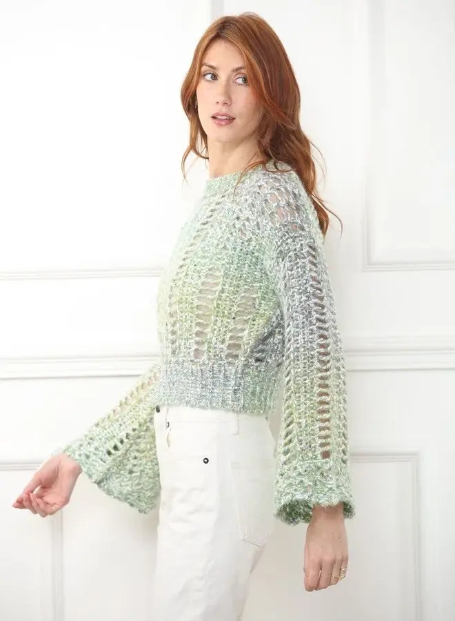 Zero Degrees Celsius- Multi Yarn Green Sweater