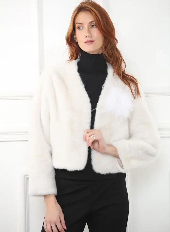 Zero Degrees Celsius- Faux Fur Flower Coat