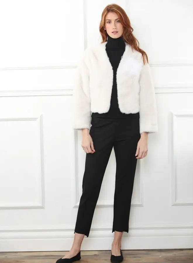 Zero Degrees Celsius- Faux Fur Flower Coat