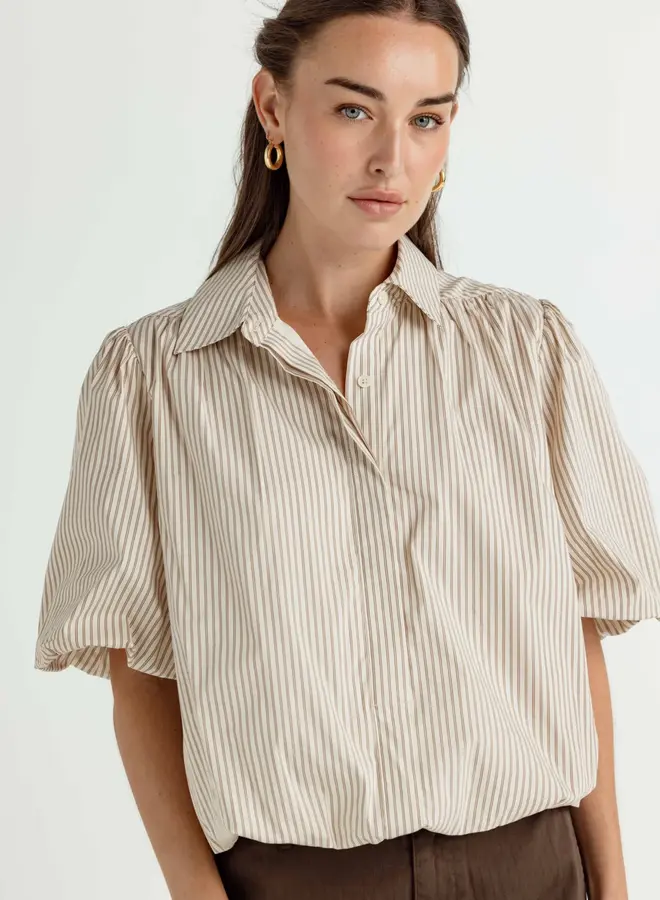 Sundays- Bridle Ticking Stripe Olivia Shirt- Bridle Ticking