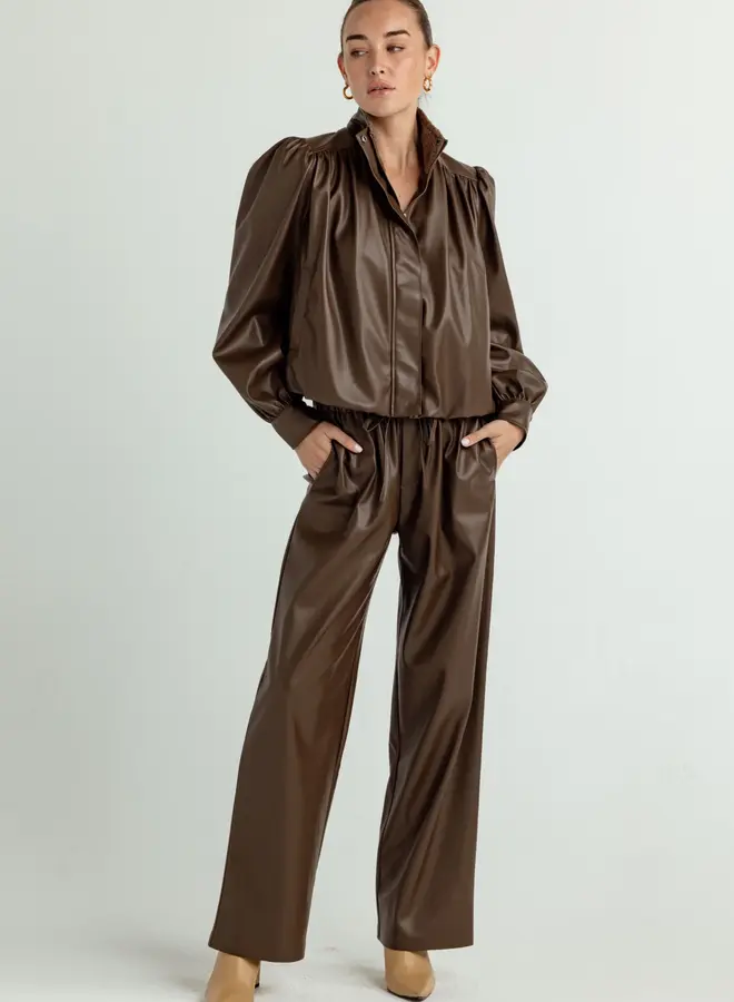 Sundays- Vegan Leather Elodie Jacket- Espresso