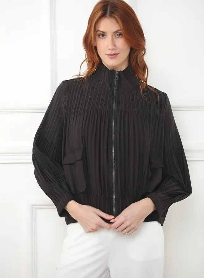 Zero Degrees Celsius- Pleated Pocket Zip Jacket- NEW