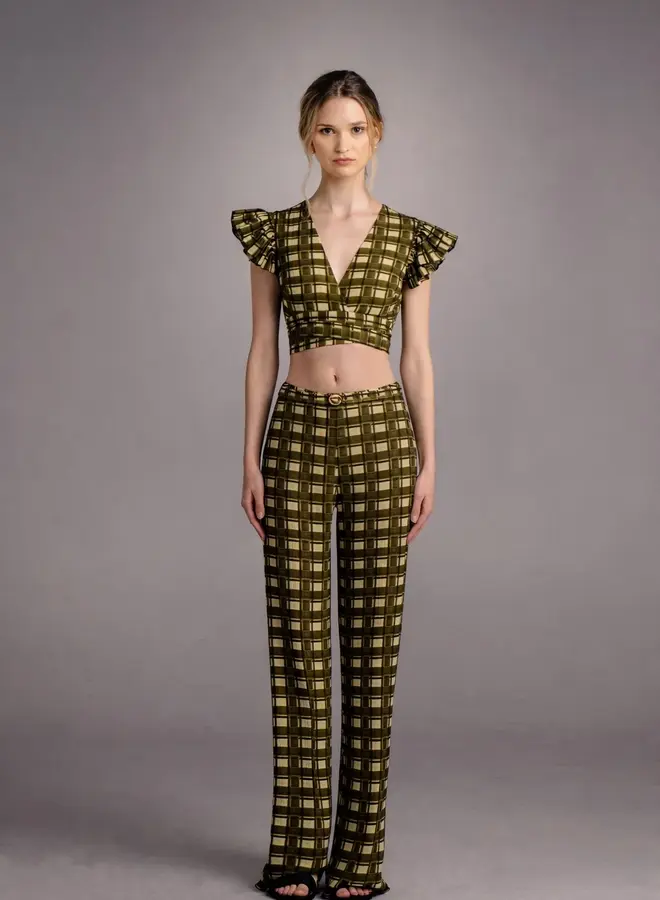 A.Lynn- Madison Top- Olive Multi