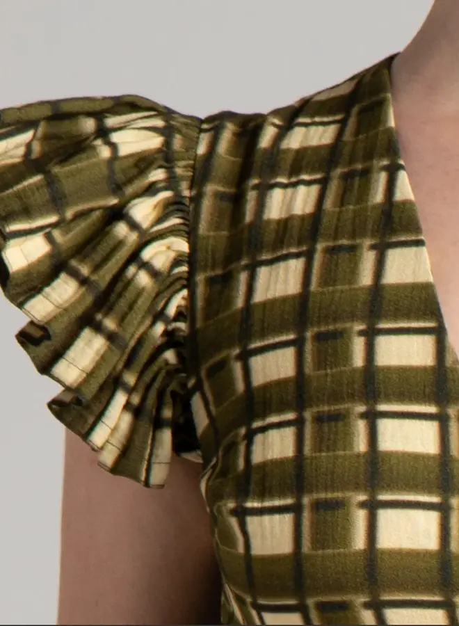 A.Lynn- Madison Top- Olive Multi