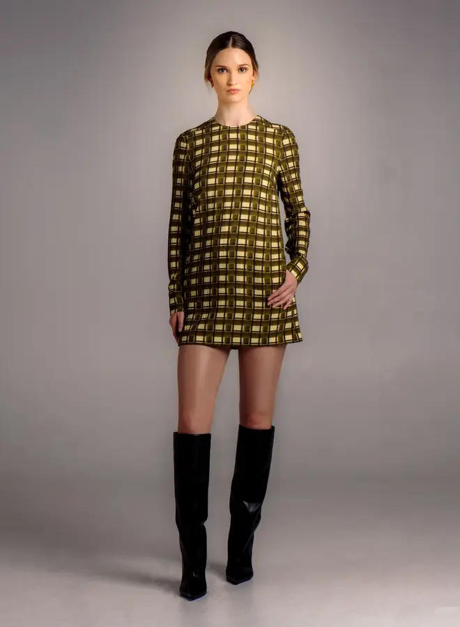 A.Lynn- Julie Dress- Olive Multi