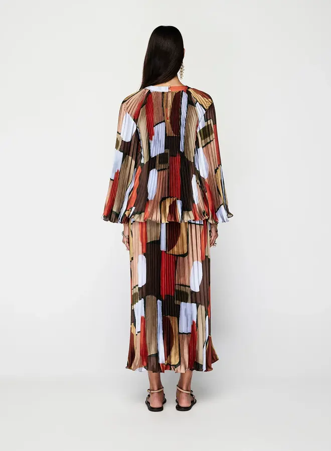 Mos The Label- Koa Pleated Blouse- Koa Print
