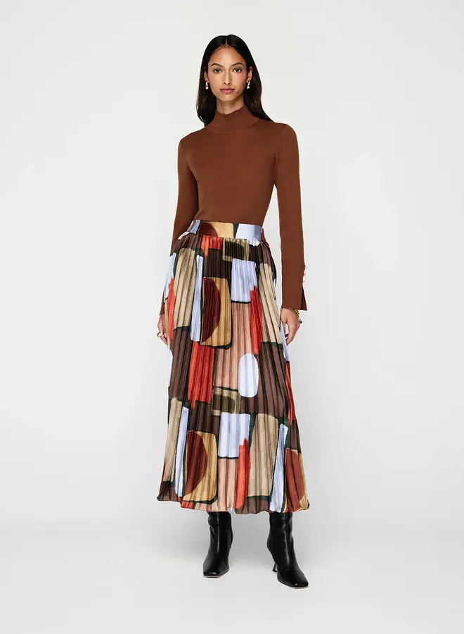 Mos The Label- Koa Pleated Skirt- Koa Print