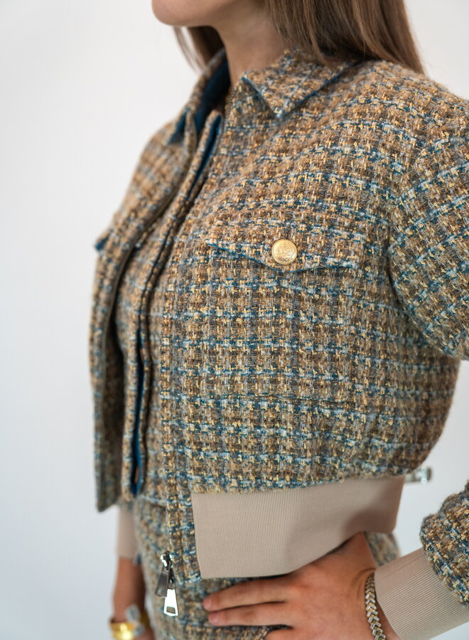 SHUG- Palina Peacock Jacket- Peacock Boucle Multi