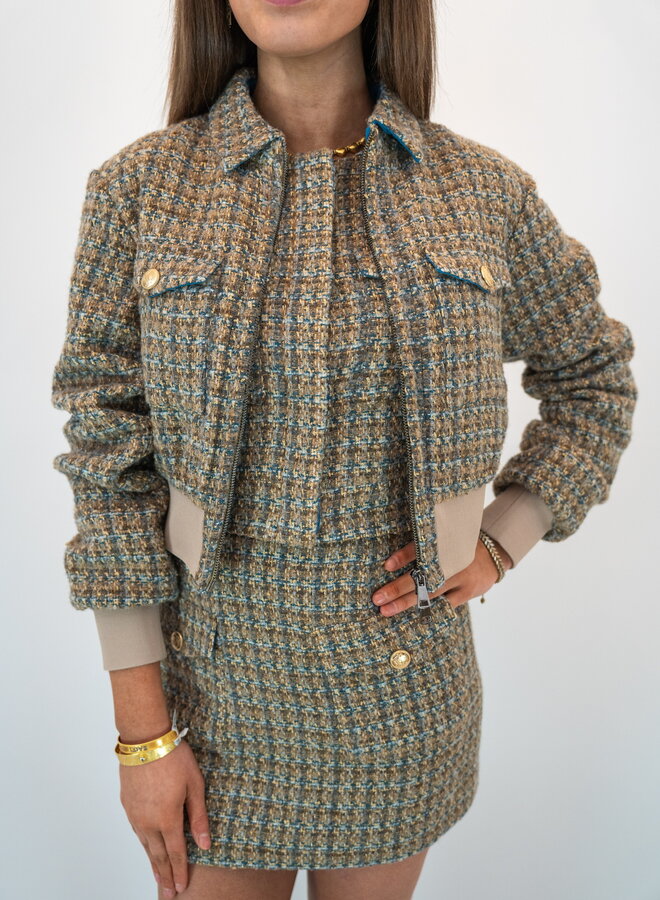 SHUG- Palina Peacock Jacket- Peacock Boucle Multi