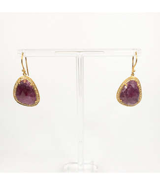 Benazir Collection Margot Earrings Ruby