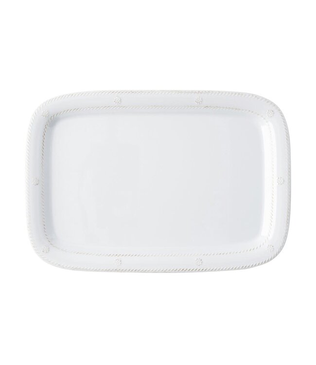 16" Serving Tray/Platter Melamine Whitewash