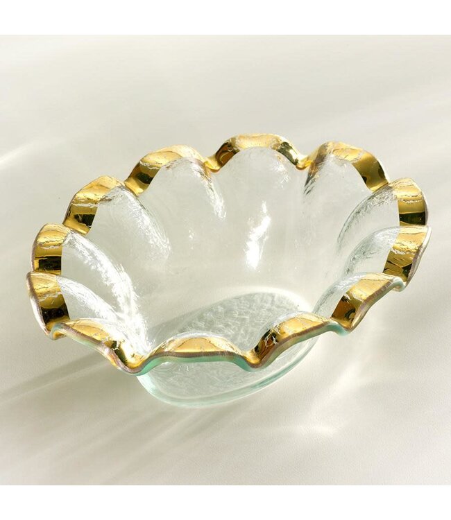 8 1/4 x 6 1/2'' Ruffle Oval Dip Bowl