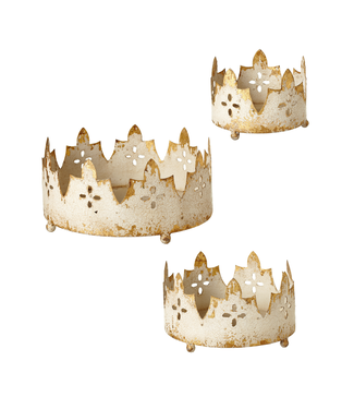 Ganz Large Distress Ivory Crown