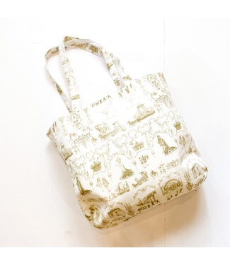 Jennifer Grehan Jennifer Grehan Mardi Gras Toile Gold Tote