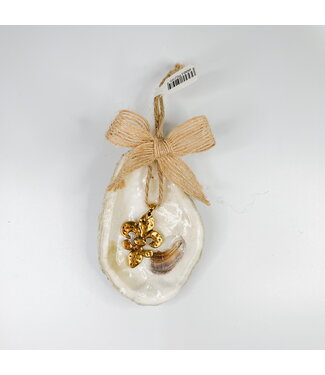 Michelle Savoy Oyster Fleur de Lis Ornament