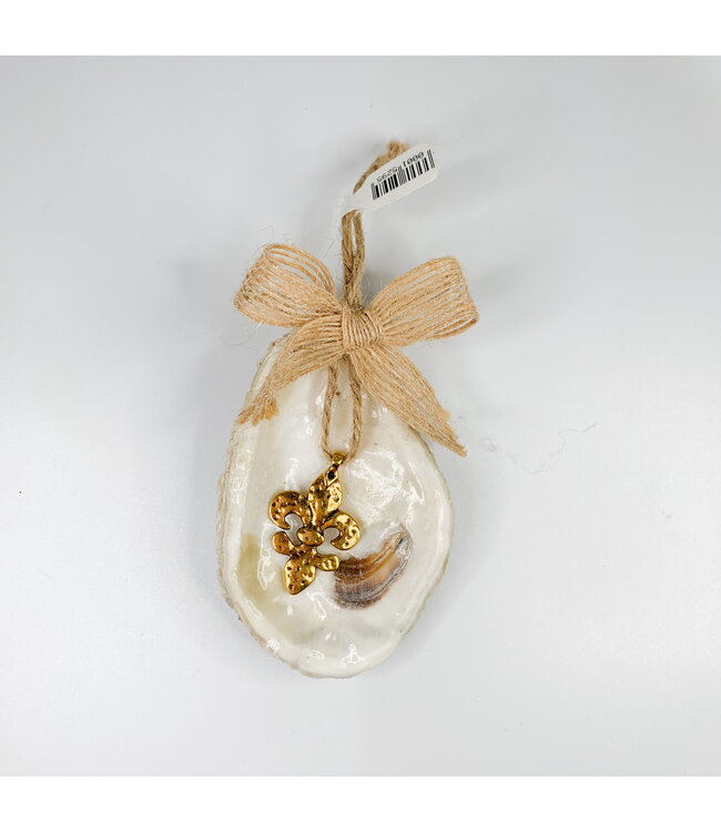 Oyster Fleur de Lis Ornament