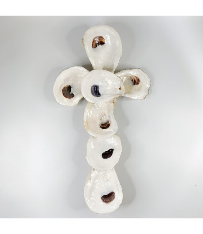 Large Gold Oyster Cross