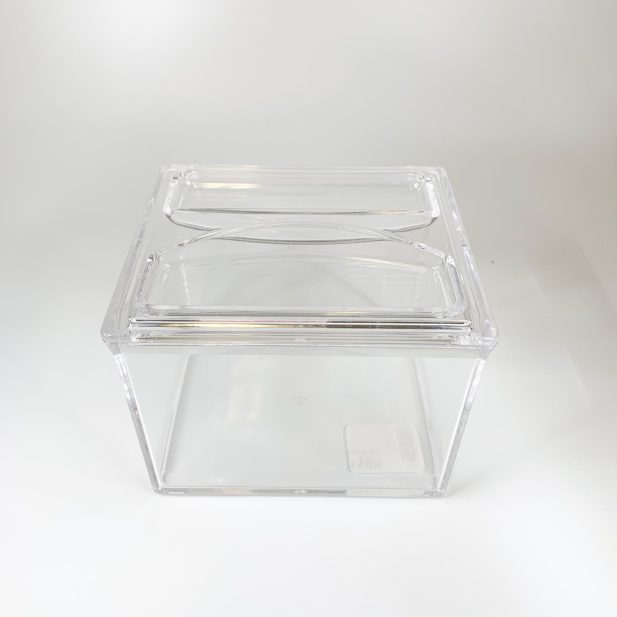 Huang Acrylic Long Acrylic Cake Tray and Cover/ Lid, Clear (17 x 6 x 3.5)