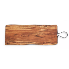 Two's Company Large Serving Board with Iron Handle