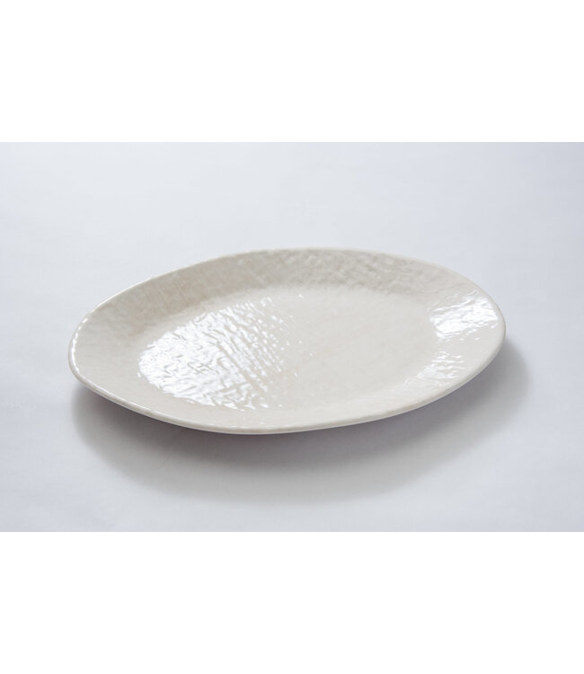 Weave Cream Serving Oval