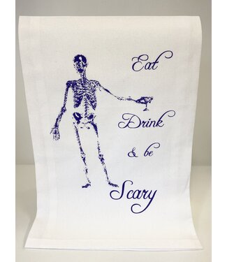 Monique Perry Eat Drink and Be Scary Tea Towel