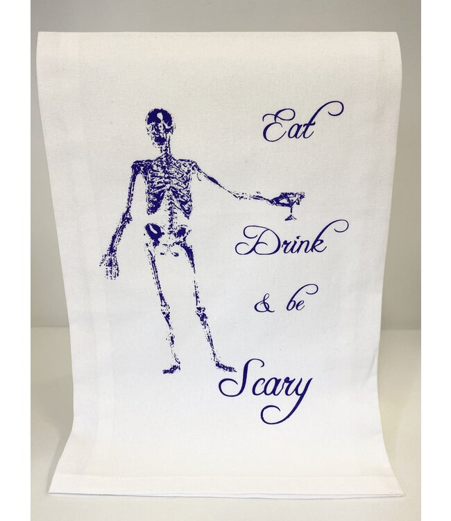 Eat Drink and Be Scary Tea Towel