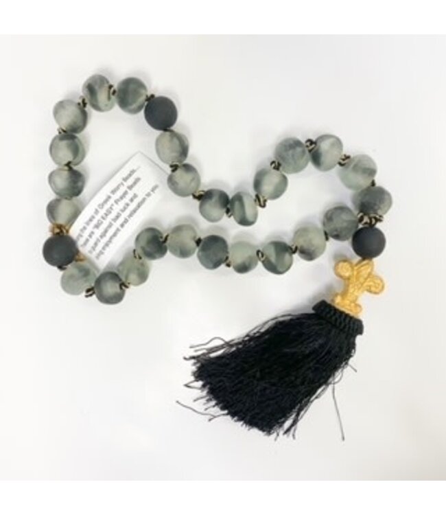 Ann Lee Sarpy Large Black Beads