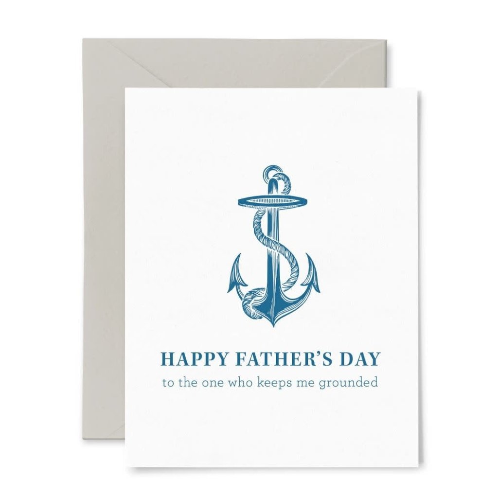 Color Box Letterpress Anchor Father's Day Card