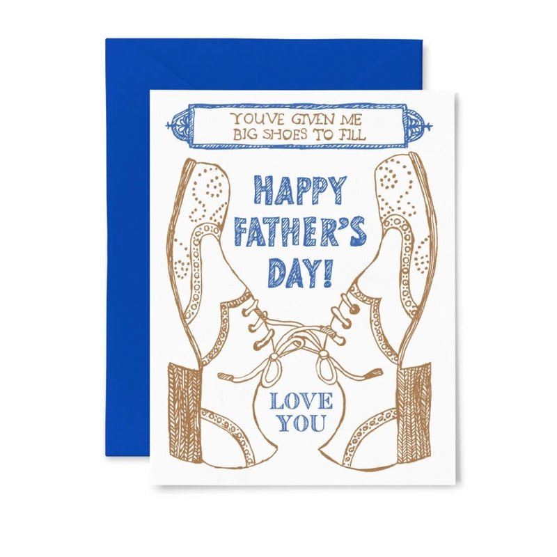 Color Box Letterpress Big Shoes- Father's Day Card