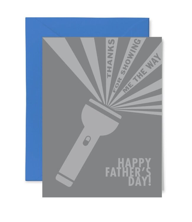 Color Box Letterpress Flashlight Father's Day Card