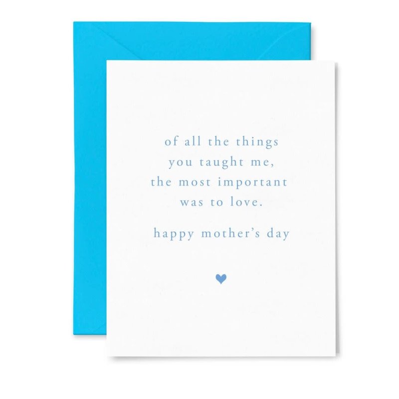 Color Box Letterpress Mom Love Mother's Day Card