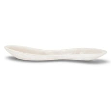 Two's Company 15'' L Archipelago White Cloud Marbleized Organic Shaped Long Serving Dish