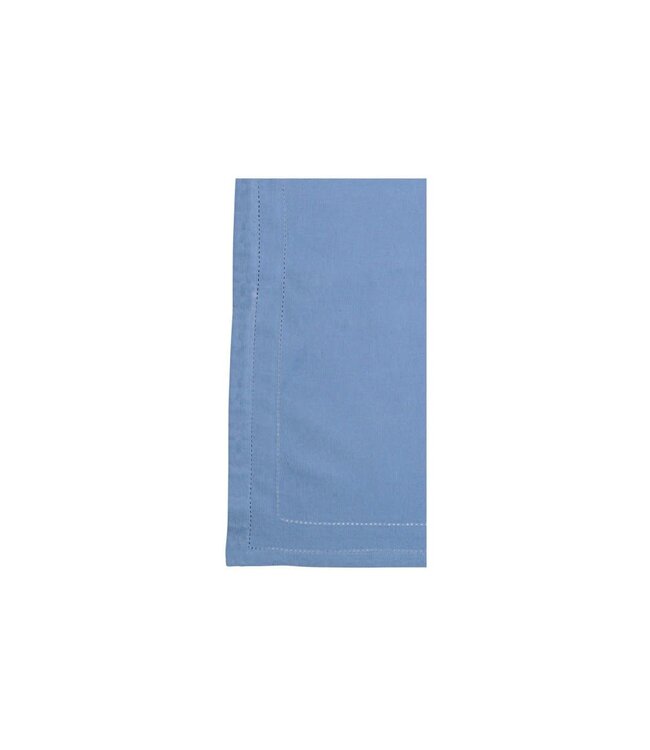 Cotone Linens Cornflower Blue Napkins with Double Stitching - Set of 4