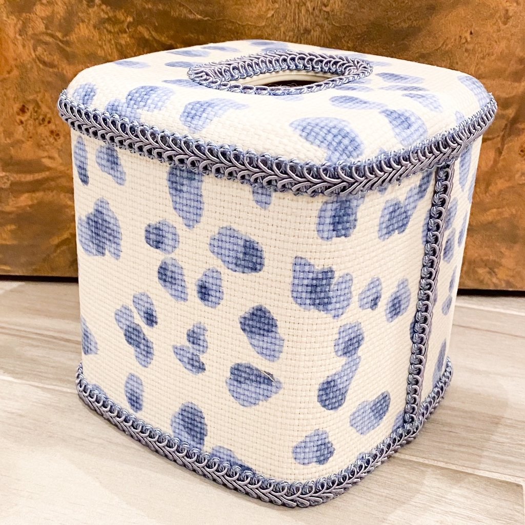 Jan Sevadjian Cheetah Blue Tissue Cover