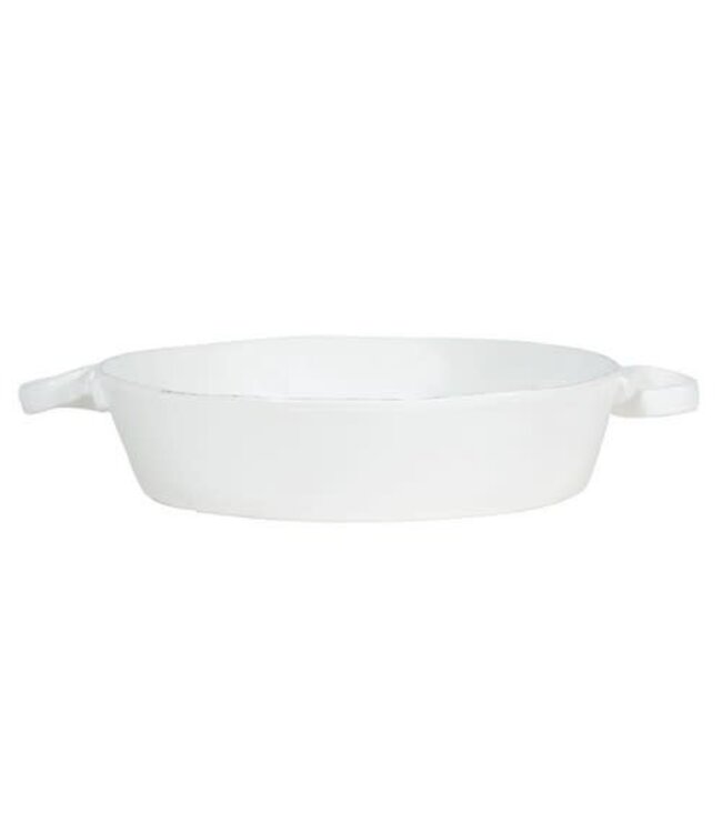 Lastra White Handled Round Baker