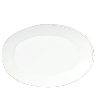 Vietri Melamine Lastra White Oval Platter