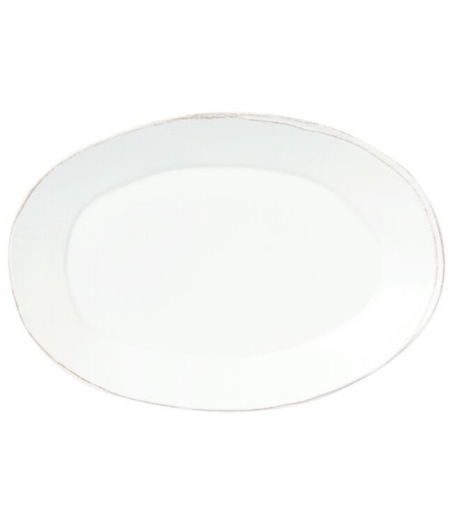 Melamine Lastra White Oval Platter