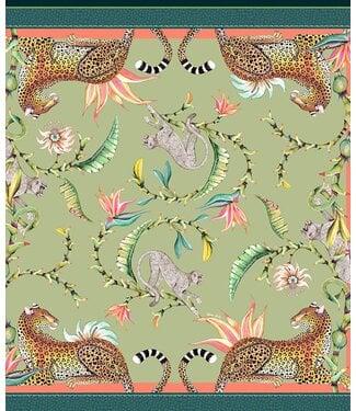 Ngala Trading Monkey Paradise Tablecloth- Delta 80'' x 80''