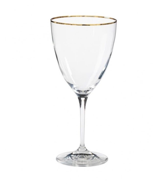 Water Glass w/ Golden Rim 14 oz