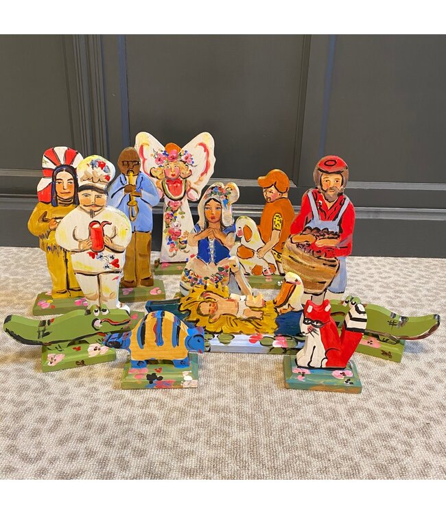 Lorraine Gendron Cajun Nativity Set of 12