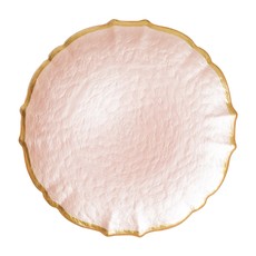 Vietri Baroque Glass Pink Service Plate/Charger