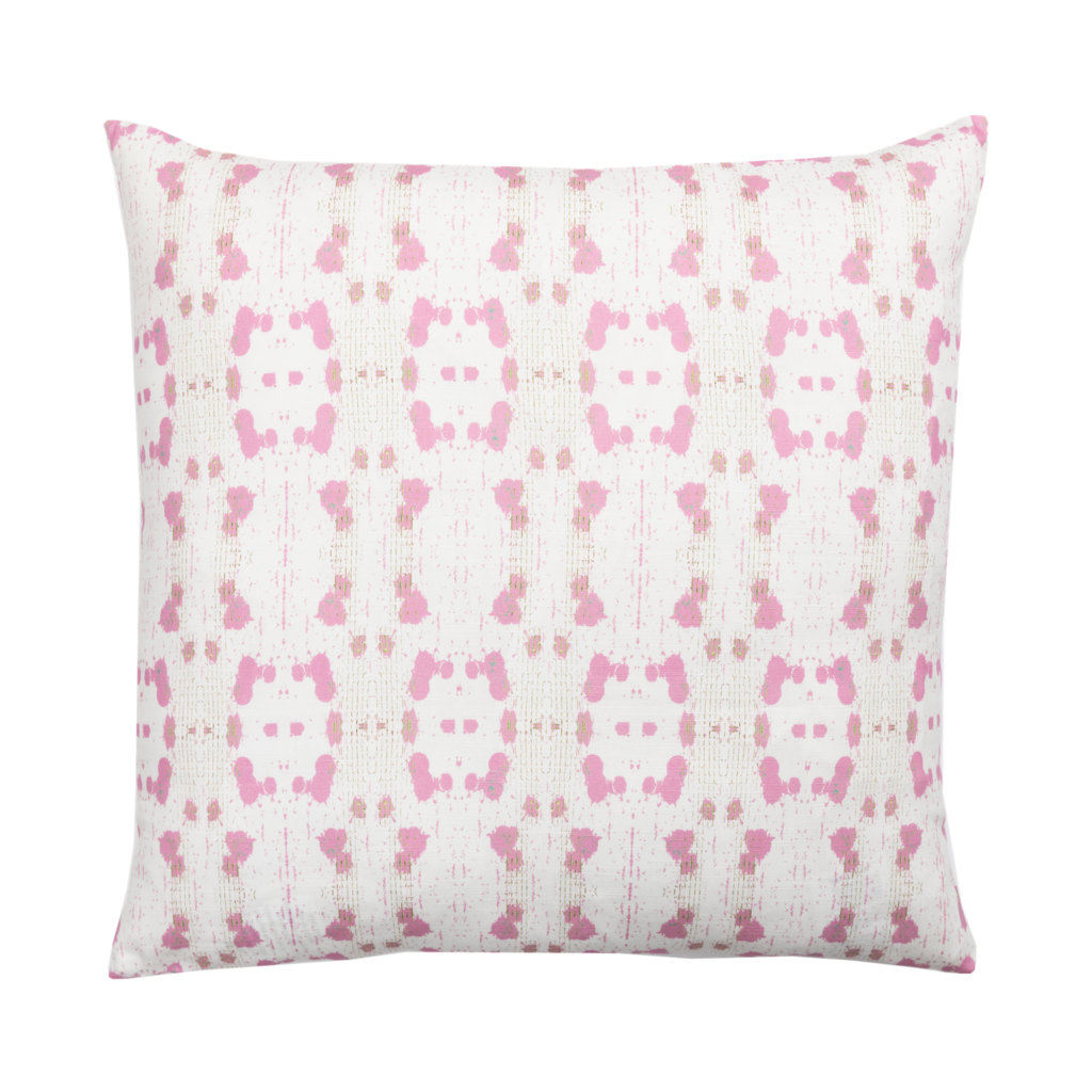 Laura Park Cheetah Pink Linen Cotton Pillow 22'' x 22''